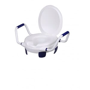 Toalettseteforhøyer m/lokk og armlen, 11 cm  UTSALG