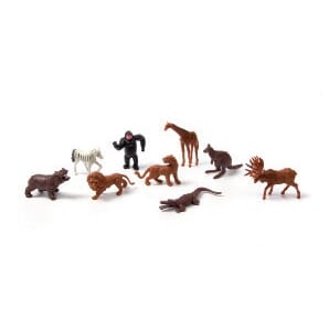 Ass. Zoo-dyr, 100 stk.