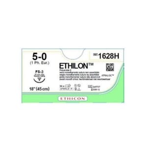 Sutur Ethilon 5-0, 45cm FS-3, pk a 36 stk
