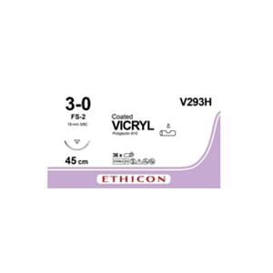 Sutur Vicryl 3-0, 45cm FS-2, pk a 36 stk