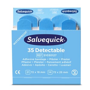 Plaster Salvequick blå (72x19mm/21st 72x25mm/14st),  210st