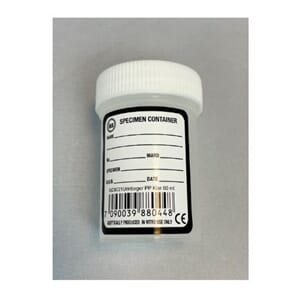 Urinprøvebeger m/lokk 60ml, pk a 300 stk