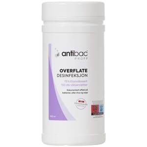 Antibac Overflatedesinfeksjon (Våtserviett boks 150 stk 75%)