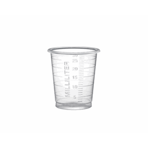Medisinbeger plast Eco (30ml smal transparant), pk a 90 stk