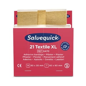 Plaster tekstil XL, Salvequick, pk a 126 stk