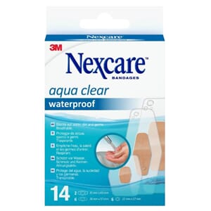 Plaster Nexacare Aqua - 3 størrelser, pk a 14 stk
