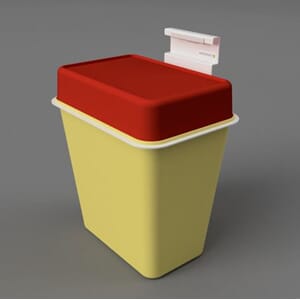 Stativ for risikoavfallsbeholder, Innopart