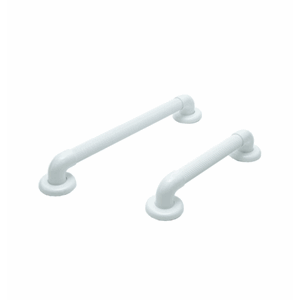 Støttehåndtak i plast, hvit rillet