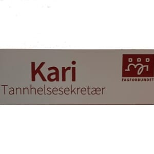 Navneskilt rektangulært, Fagforbundet