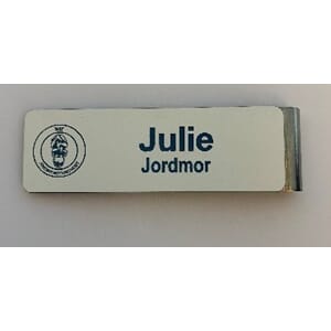 Navneskilt m/metallklype  Jordmorforbundet NSF