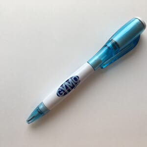 Kulepenn m/ lys, gymo logo UTSALG