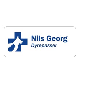 Navneskilt rektangulært m/ logo