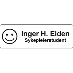 Navneskilt rektangulært m/magnet