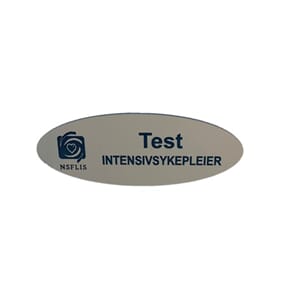 Navneskilt ovalt, Intensivsykepleier NSF
