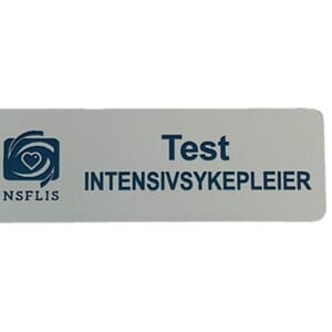 Navneskilt rektangulært, Intensivsykepleier NSF