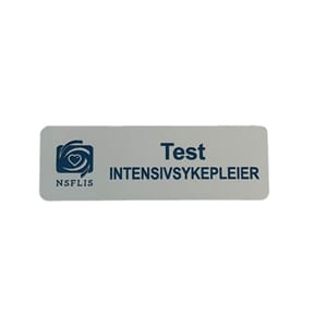 Navneskilt rektangulært, Intensivsykepleier NSF