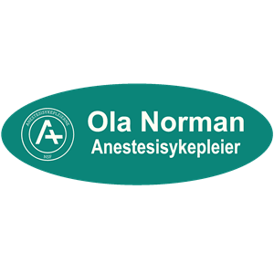 Navneskilt ovalt, Anestesisykepleier NSF