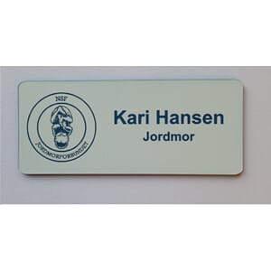 Navneskiltplate til skinnmappe, Jordmorforbundet NSF