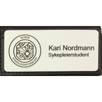 Navneskiltplate til skinnmappe Norsk Sykepleierforbund