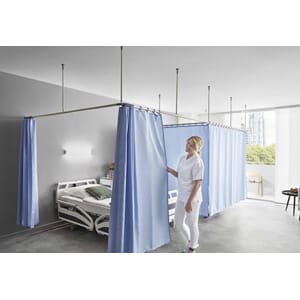 Skjermvegg Ropimex RVS takhengt