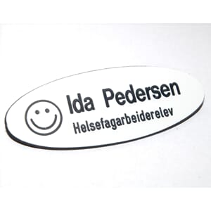 Navneskilt og stempel